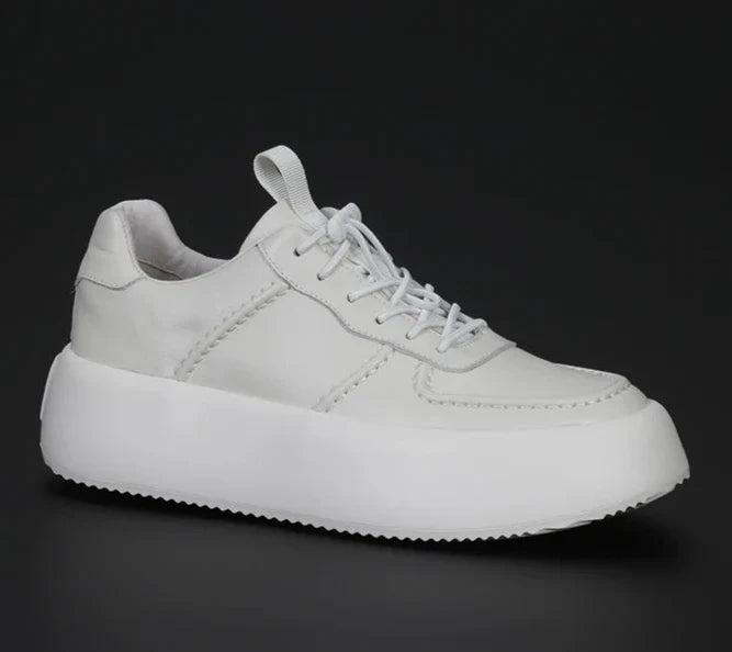 Tênis Casual Esfera - Aumenta Altura 6cm - Couro - Branco - Masculino