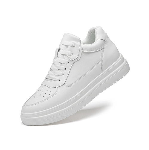 Tênis Casual Astro - Aumenta Altura 8cm - Couro - Branco- Masculino