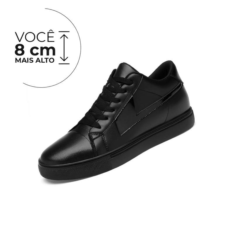 Tênis Casual Éolo - Aumenta Altura 8cm - Preto - Masculino